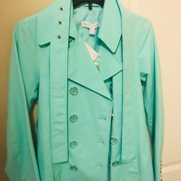 Minty Trench Coat NWT - Picture 3 of 8